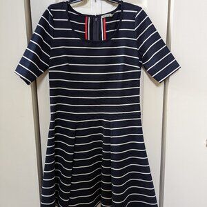 Eliza J Dress Navy Blue/White Dress